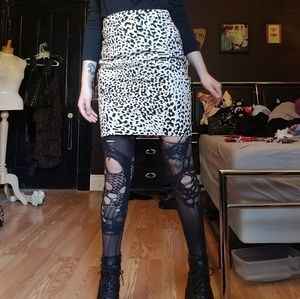 Vintage Y2K Loft Ann Taylor Leopard Print Skirt